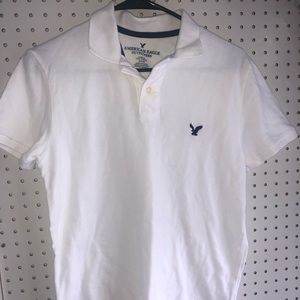 American Eagle white polo